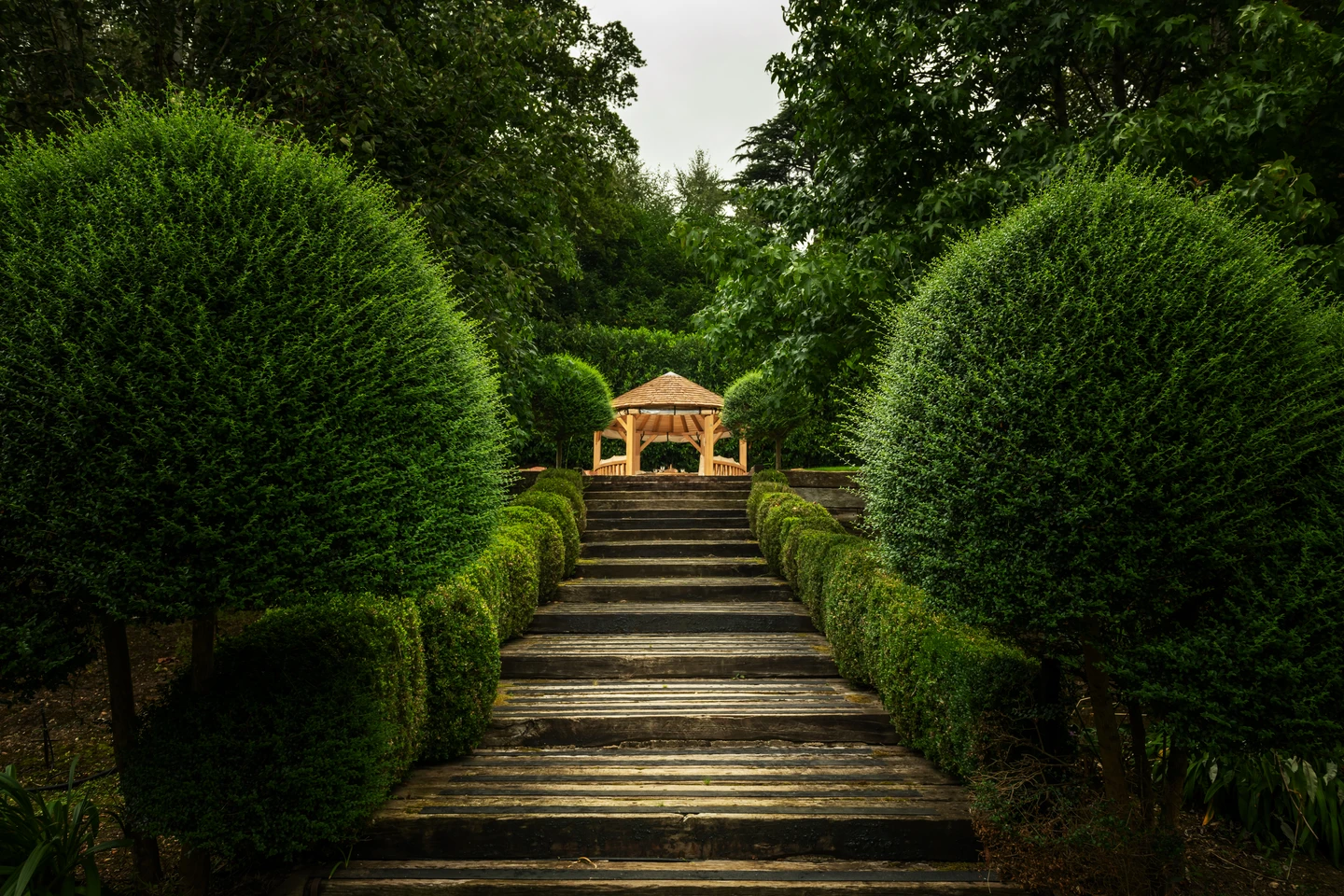 Crown Pavilions showsite with luxury garden buildings on display